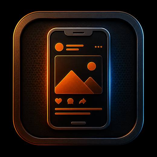 Sleek Social Media Icon Design