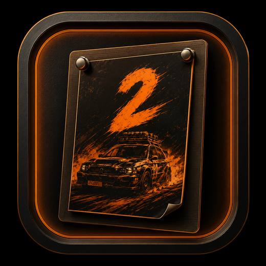 Rally Race Poster Icon Design