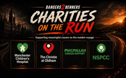 Charity Rally Journey At Sunset