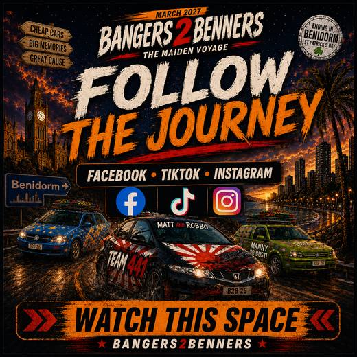 Follow The Journey Bangers2Benners Road Trip